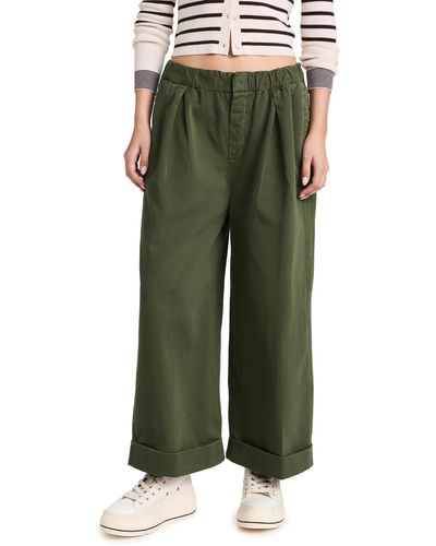 Free People After Love Cuff Pant Mo Ong - Green