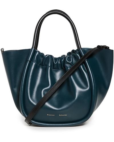 Proenza Schouler Small Ruched Crossbody Tote - Blue