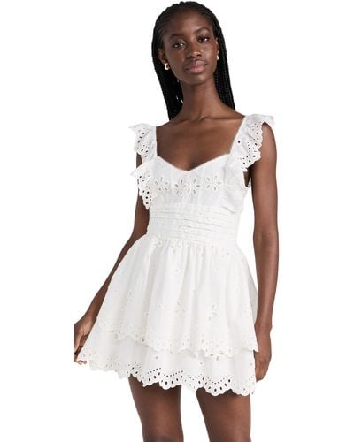 For Love & Lemons Serena Sleeveless Dress - White