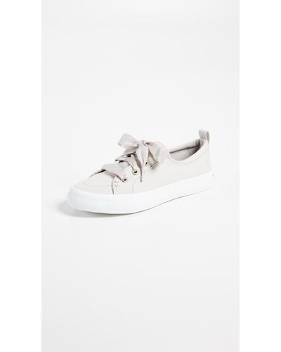 Sperry Top-Sider Crest Vibe Satin Lace Sneakers - White