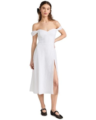 Reformation Bridgton Linen Dress - White