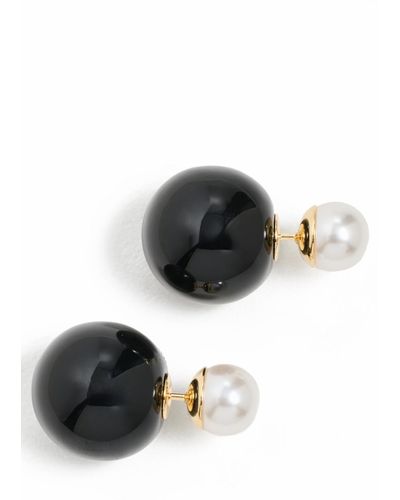 Shashi Double Ball Earrings - Black