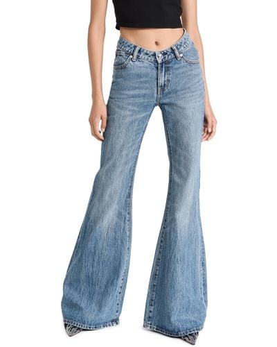 Alexander Wang Scoop Front Flare Jeans - Blue