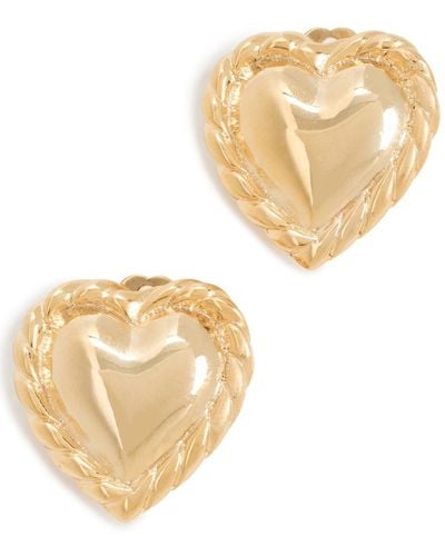 Kenneth Jay Lane Heart Clip Earrings - Multicolour