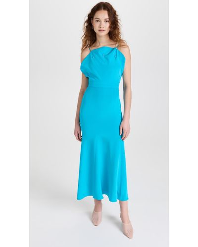Rodarte Silk Crepe Dress - Blue