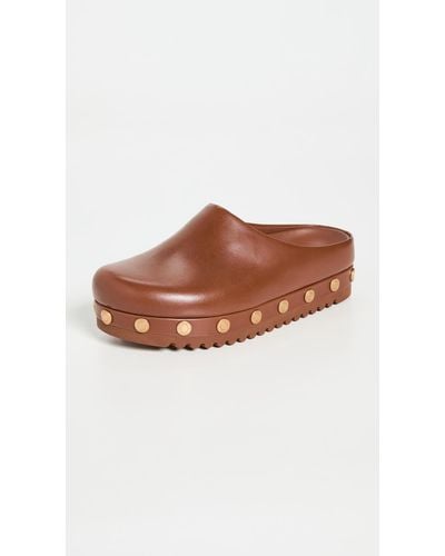 Tory Burch Coin Mules - Brown