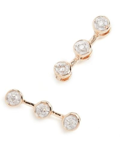 Adina Reyter 14k 3 Diamond Post Earrings - Natural