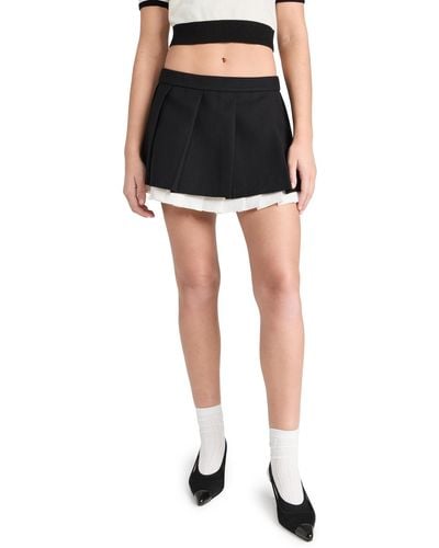 ShuShu/Tong Ruffled Pleat Short Skirt - Black