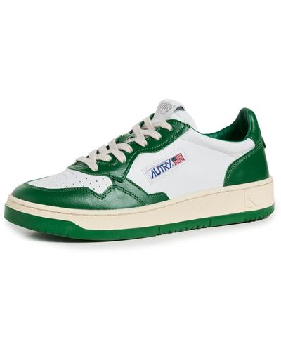 Autry Medalist Low Top Leather Sneakers - Green