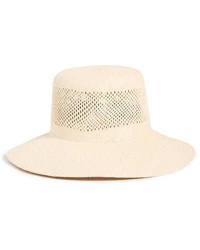 Brixton Lopez Panama Straw Bucket Hat - White