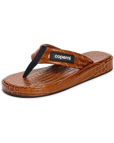 Coperni Croco Branded Flip Flops - Multicolor