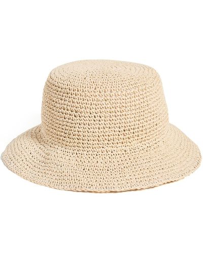 Madewell Straw Bucket Hat - White
