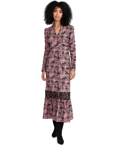 byTiMo Décorated Poplin Rouching Dress - Multicolor