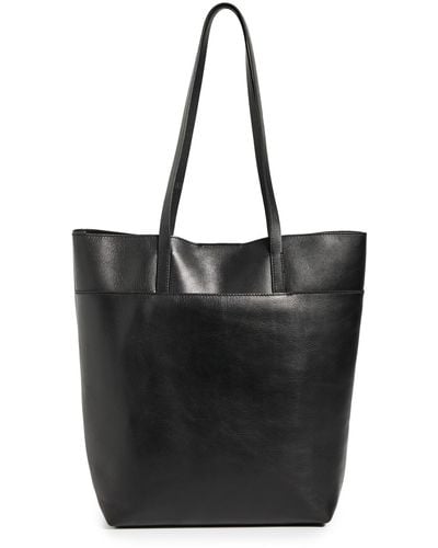 Madewell The Essential Tote In Leather - Black