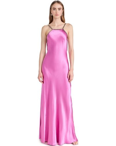 L'Agence Majesty Dress With Chain - Pink