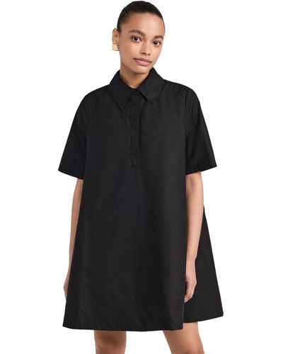 English Factory Engish Factory A-ine Short Seeve Shirt Dress Back - Black
