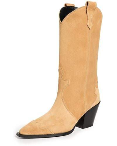 Aeyde Ariel Cow Suede Leather Boots - Black
