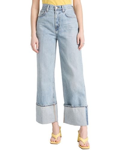 Goldsign The Astley Jeans High Rise Wide Straight - Blue