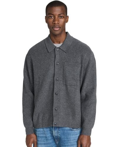 Madewell Button-up Long-sleeve Sweater Shirt - Black