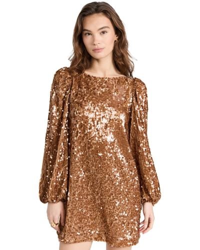 byTiMo Sequins Mini Dress - Brown