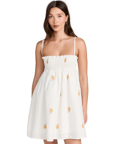 Ancora E Citron Scrunchie Mini Dress E Citron - White