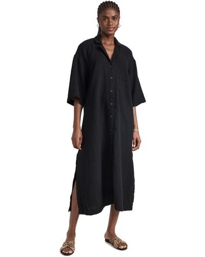 Madewell Lightestspun Cover-up Maxi Shirtdress - Black