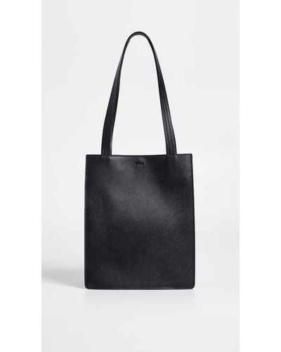 BAGGU Medium Leather Retail Tote - Black