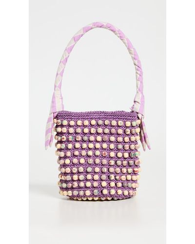 Lele Sadoughi Beatrix Stone Beaded Crochet Bag - Multicolor