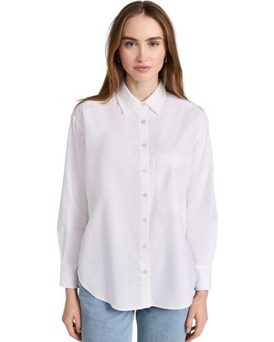 Ayr The Deep End Button Down Shirt - White