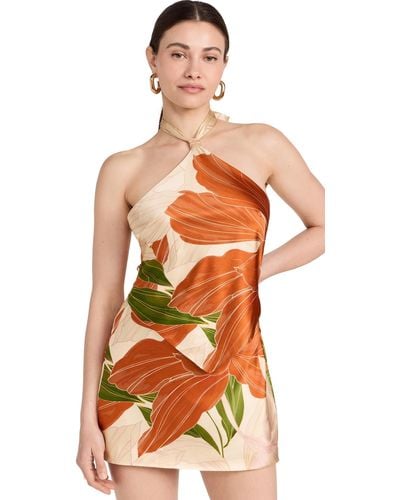 retroféte Adeaide Dress Neutra Botanica - Orange