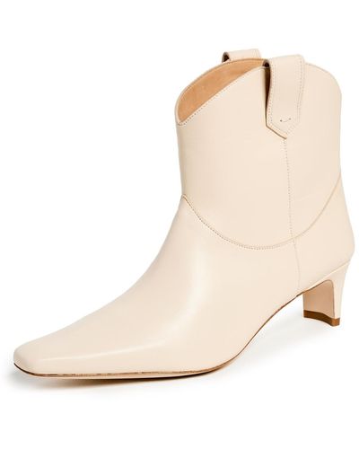 STAUD Western Wally Ankle Boots - White