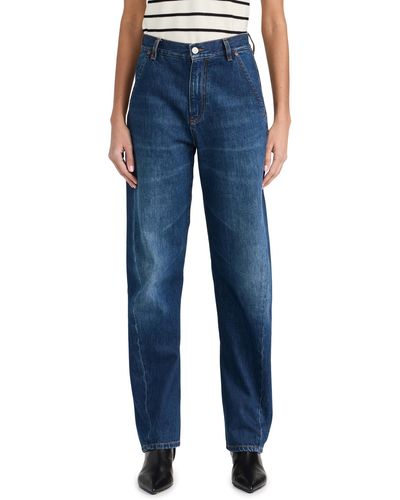 Victoria Beckham Twisted Slouch Jeans - Blue