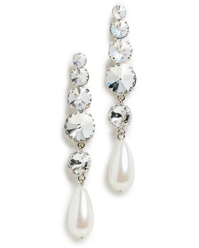 Lelet Athena Drop Earrings - White