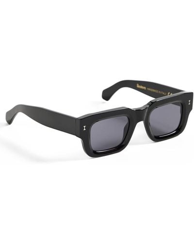 Illesteva Lewis Black Sunglasses With Grey Flat Lenses