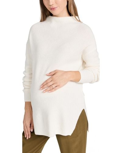 HATCH The Cozy Shaker Turtleneck Sweater - White