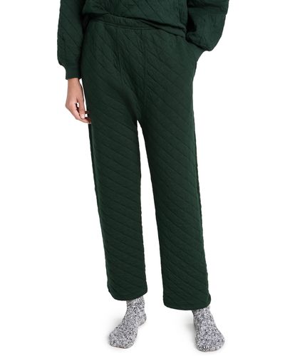 The Great The Quilted Pajama Pants - Green