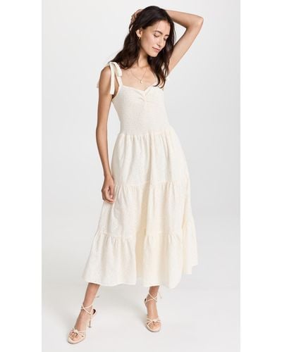 Madewell Tie Strap Tiered Lucie Midi Dress - Multicolour
