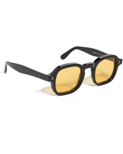 Illesteva Washington Black Sunglasses With Honey Flat See Through