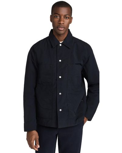 Norse Projects Nore Project Pee Waxed Nyon Inuated Jacket - Blue