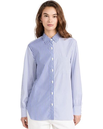 Rag & Bone Maxine Multi Stripe Shirt - Blue