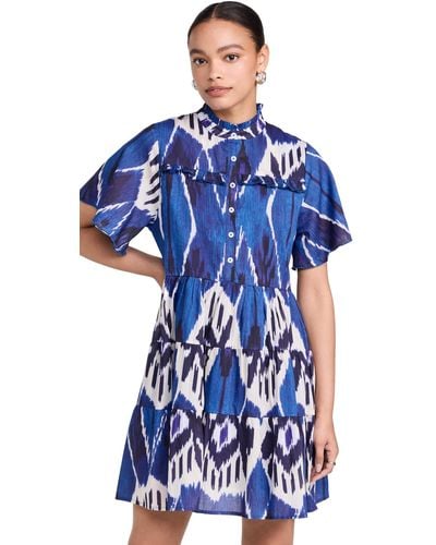 Ro's Garden Vibeka Short Dress - Blue
