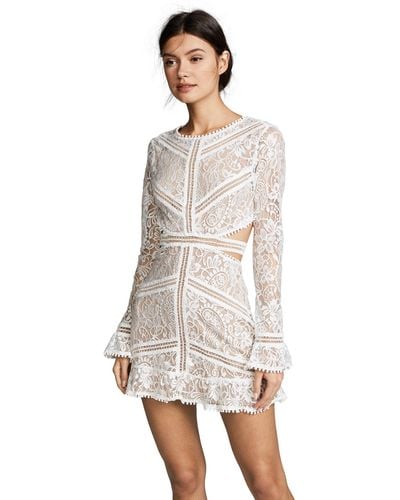 For Love & Lemons Emerie Cutout Dress - White