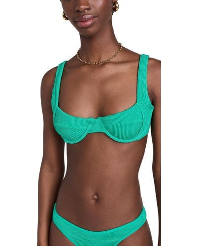 GOOD AMERICAN Always Fit Support Demi Bikini Top - Green