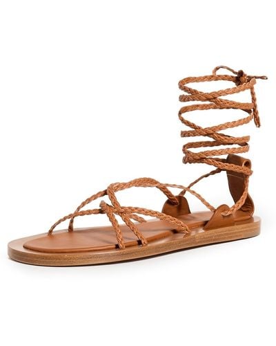 Co. Rope Gladiator Sandals - Brown