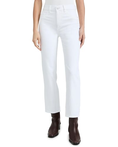 DL1961 Patti Straight High Rise Ankle Jeans - White