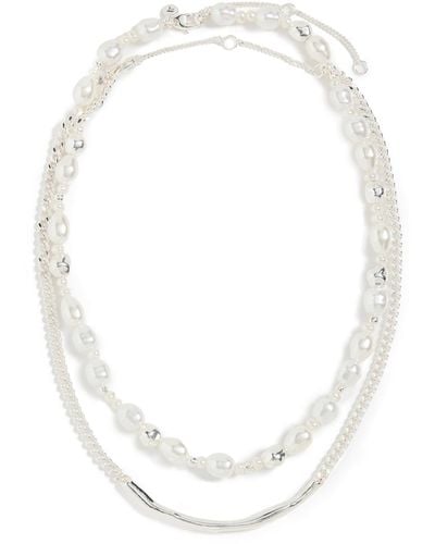 Madewell Two-pack Freshwater Pearl Chain Necklace Set - White