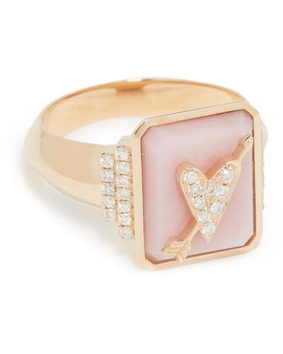 Sorellina Classic Signet Ring - Pink