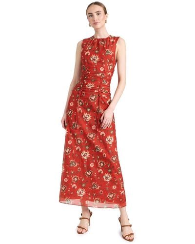 Sir. The Label Reyes Ruched Dress - Red