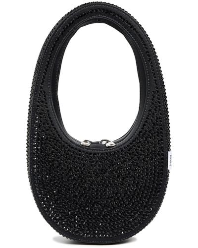 Coperni Crystal Embellished Mini Swipe Bag - Black