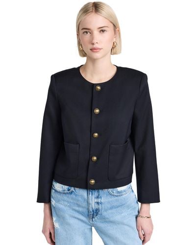 FRAME Button Front Jacket - Black